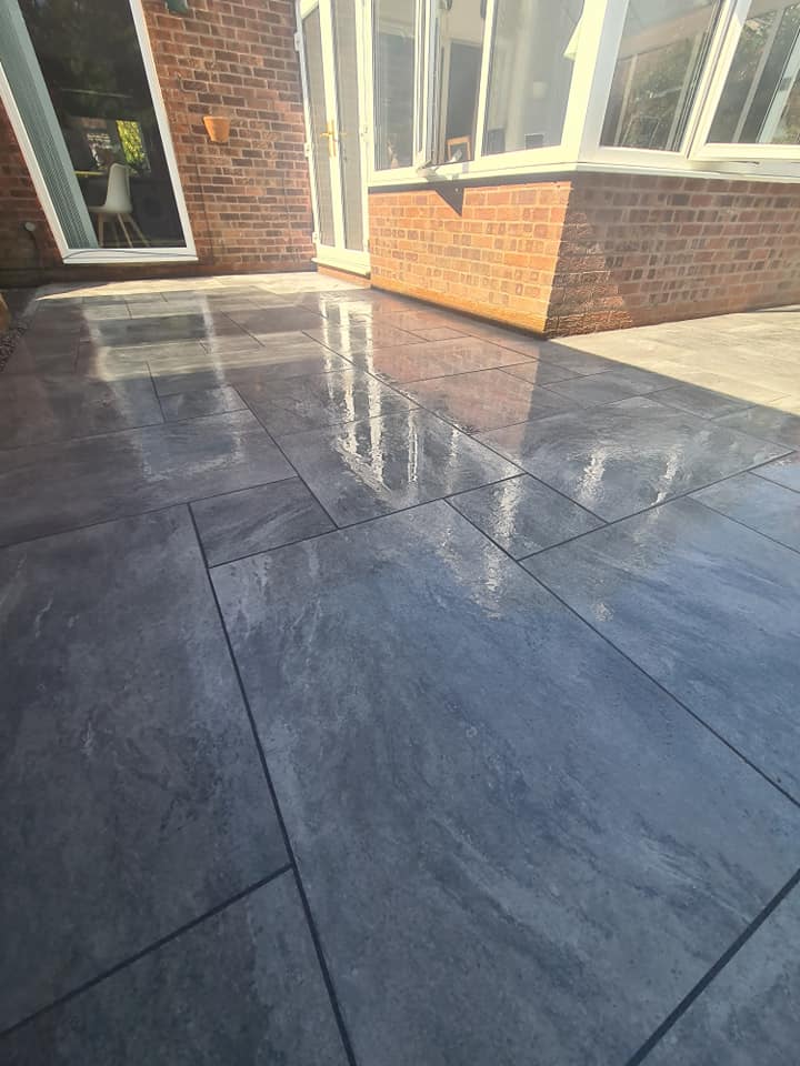 Porcelain paving installed by professionals in Stoke-on-Trent